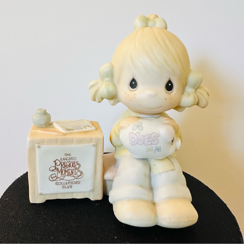 Precious Moments Girl with Dues Box 1981